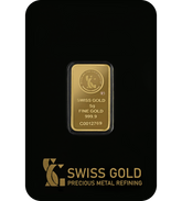 999.9 SwissGold Minted Bar - 5 grams