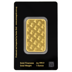 999.9 SwissGold Minted Bar - 1 Ounce