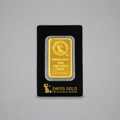 999.9 SwissGold Minted Bar - 100 grams