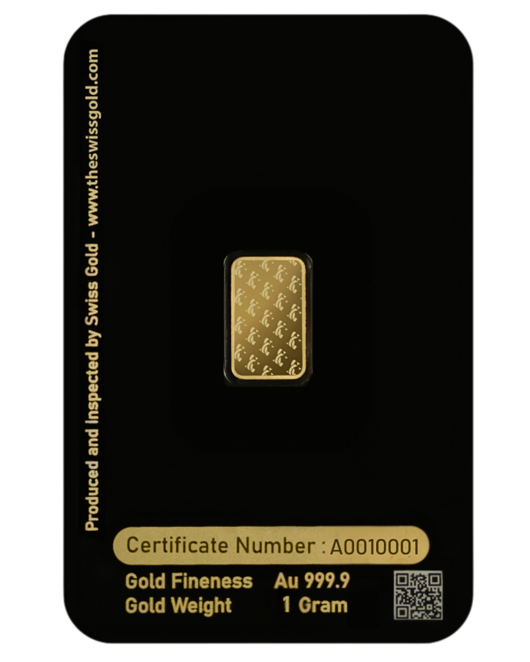 999.9 SwissGold Minted Bar - 1 grams