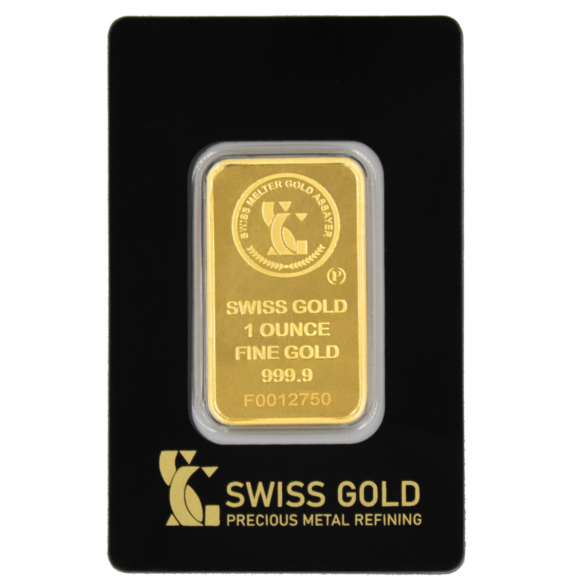 999.9 SwissGold Minted Bar - 1 Ounce