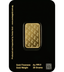 999.9 SwissGold Minted Bar - 20 grams