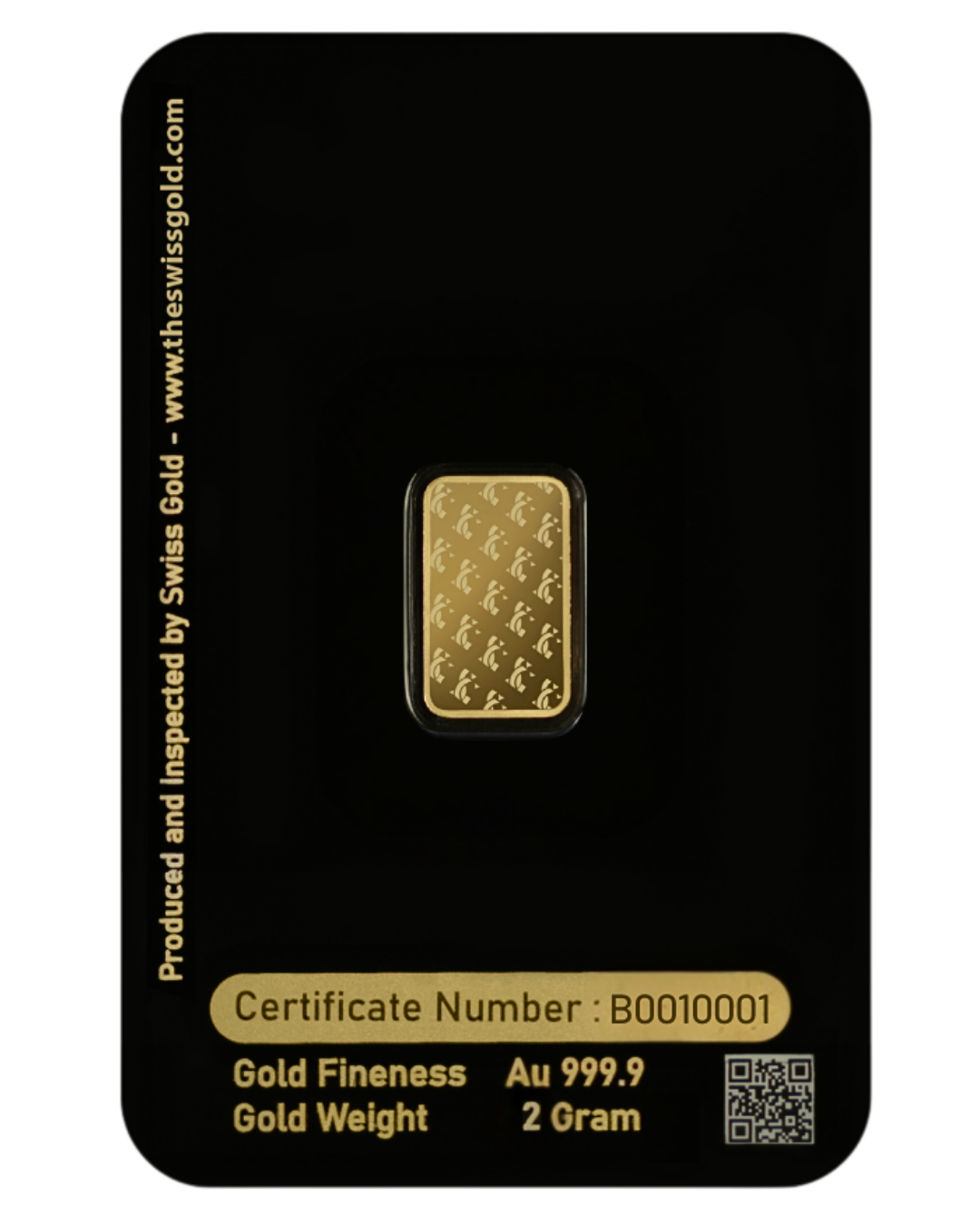 999.9 SwissGold Minted Bar - 2 grams