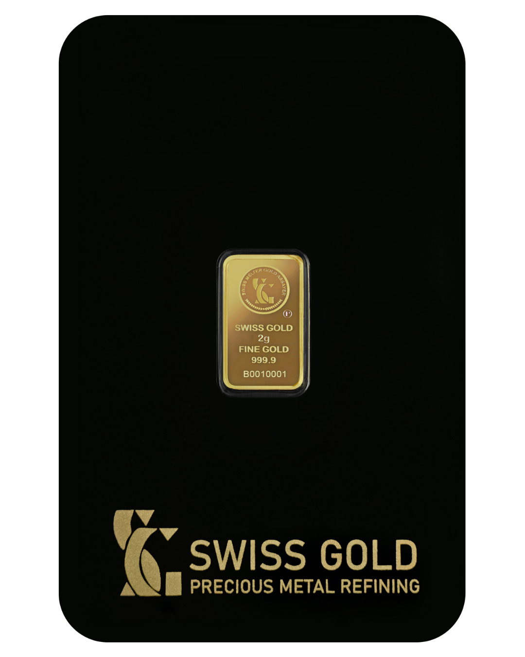 999.9 SwissGold Minted Bar - 2 grams
