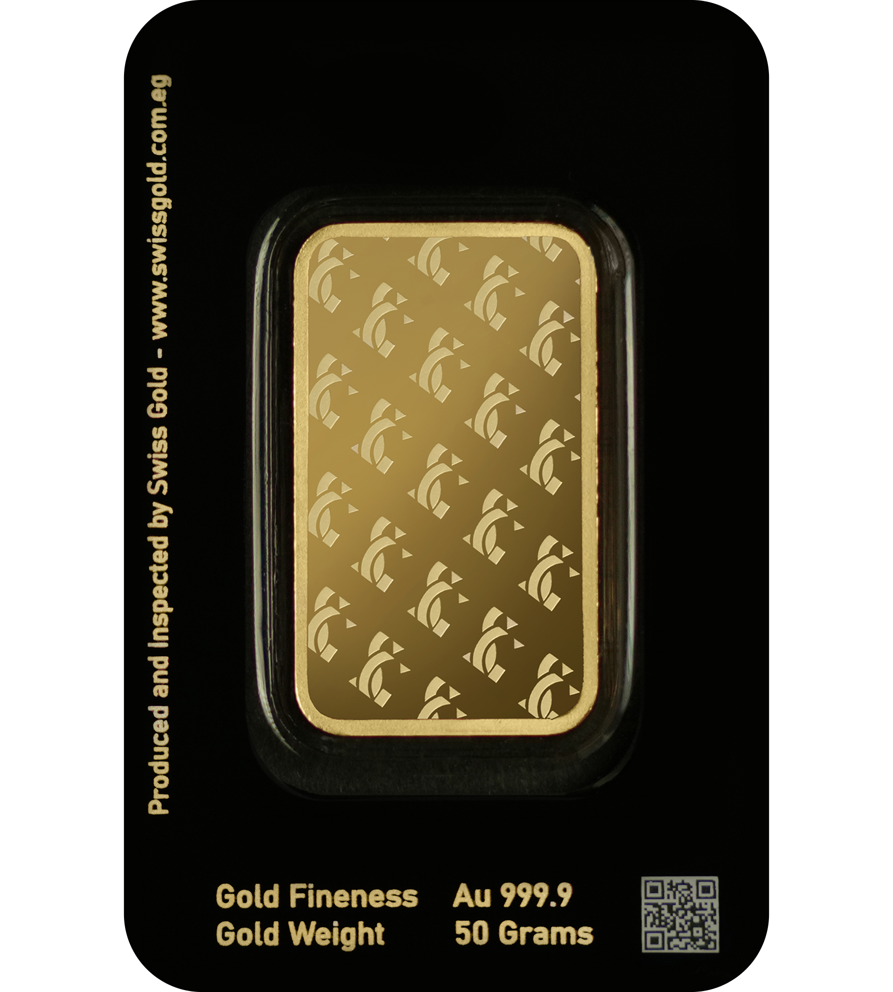 999.9 SwissGold Minted Bar - 50 grams