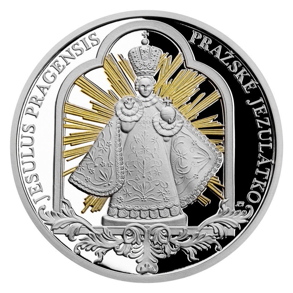 Silver coin Infant Jesus of Prague proof