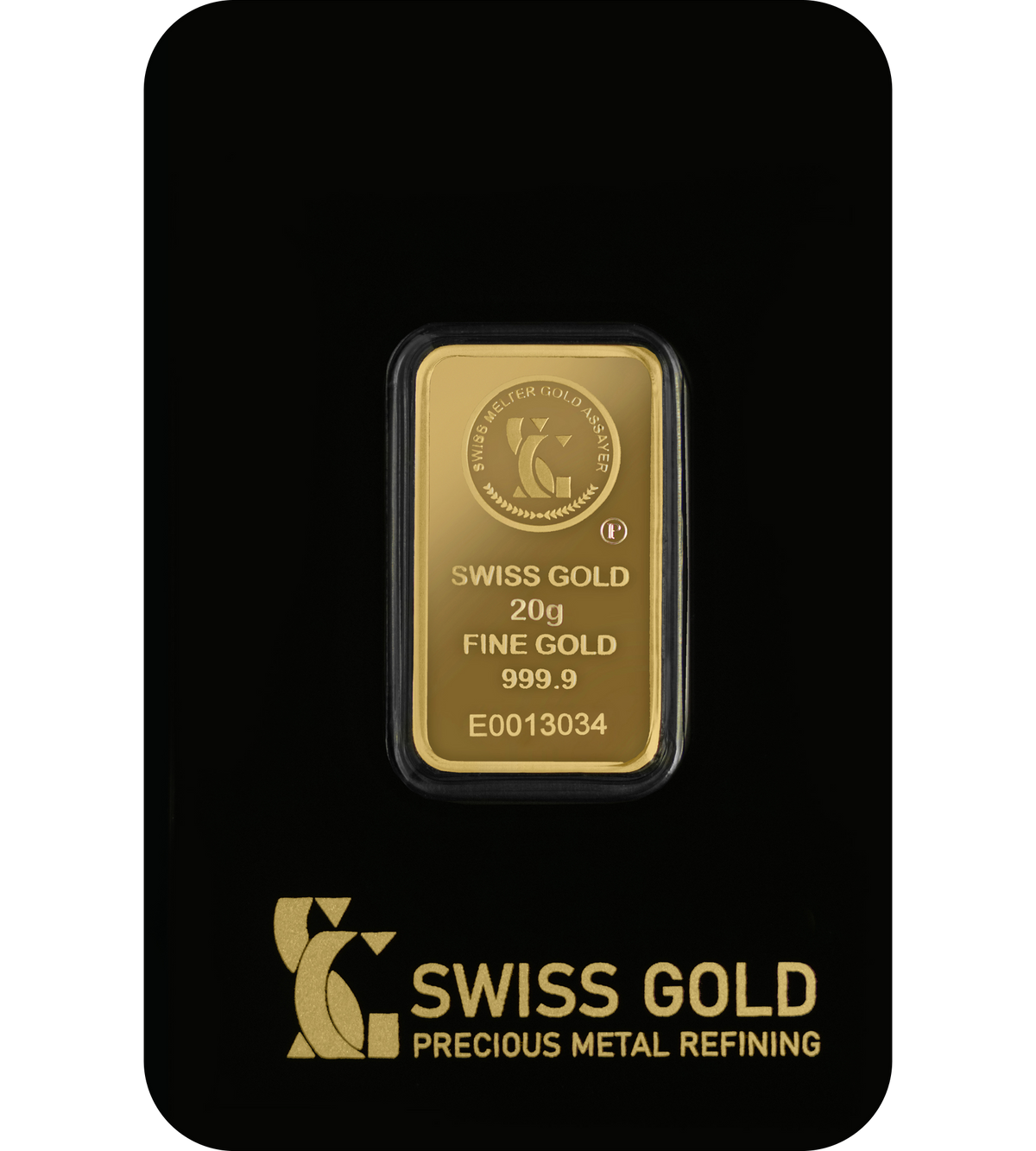999.9 SwissGold Minted Bar - 20 grams