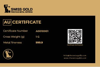 999.9 SwissGold Minted Bar - 1 grams