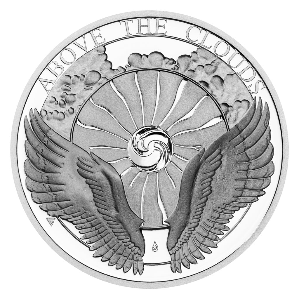 Silver 1 OZ AVIATION COIN ABOVE THE CLOUDS
