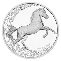 Silver 1 oz bullion coin Treasures of the Gulf - The Horse 2024 limited proof